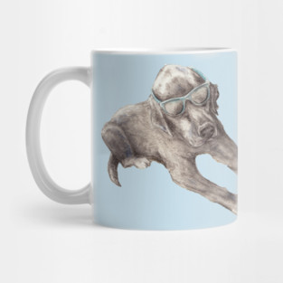 Black lab with sunglasses Mug