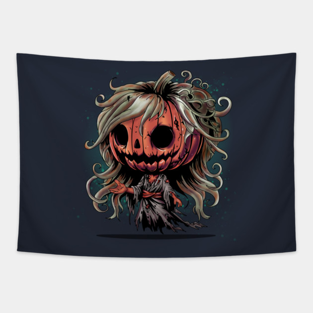 Halloween Pumpkin Ghoul Tapestry by H. R. Sinclair