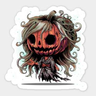 Halloween Pumpkin Ghoul Sticker