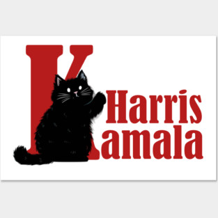 Kamala cat Posters and Art