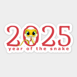 Cartoon 2025 Chinese New Year of Snake Sticker