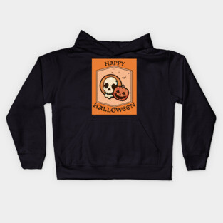 Skull and Jack o Lantern Kids Hoodie