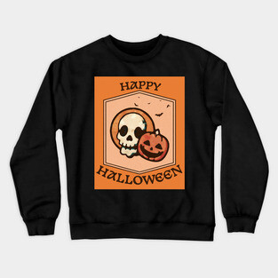 Skull and Jack o Lantern Crewneck Sweatshirt