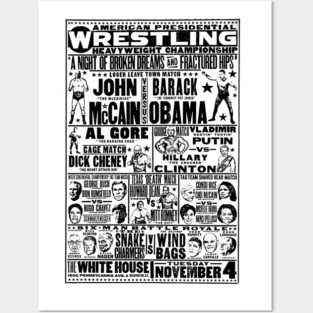 American Presidential Wresteling Posters and Art