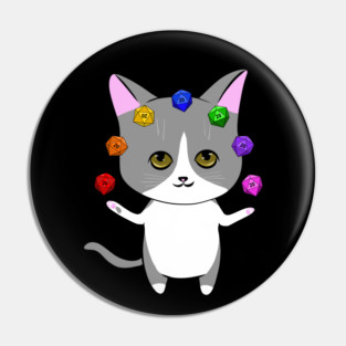 D20 Cat Pin