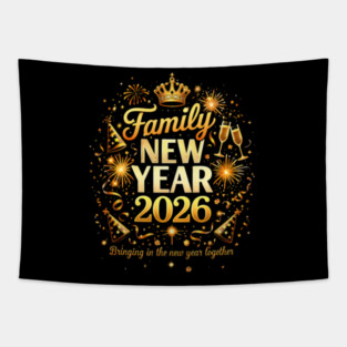 Matching Family New Year 2026 - Happy New Year 2026 Tapestry