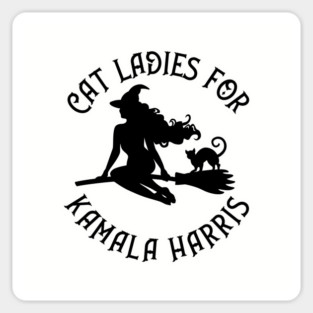 Witchy Cat Ladies for Kamala Harris Wiccaan Pagan Cheeky Witch® Sticker