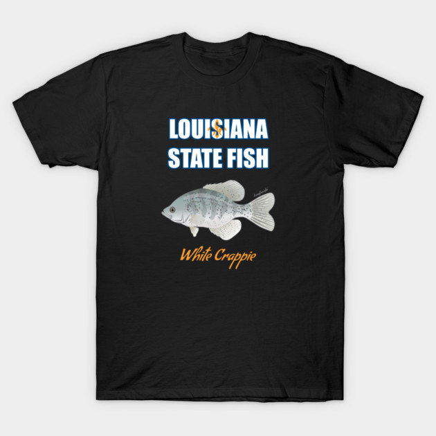 Louisiana State Freshwater Fish - White Crappie T-Shirt by Reefhorse
