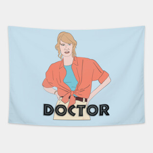 Jurassic Doctor Tapestry