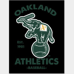 Vintage Oakland A's by Buck Tee Originals Posters and Art