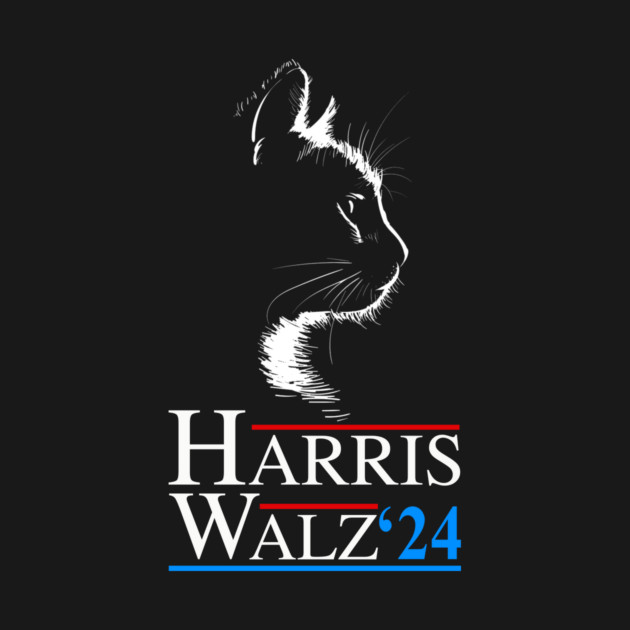 Harris Walz 2024 VP Vice President Funny Cat for Kamala Harris 2024 Election Gifts by NapoleonArt