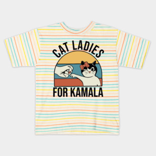 Cats For Kamala Harris Kids T-Shirt