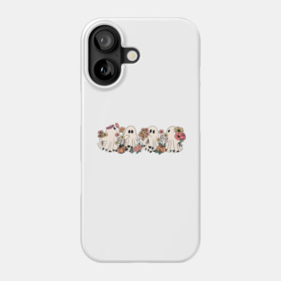Cute Ghost, Floral Ghost, Halloween Ghost, Spooky Season, Womens Halloween, Halloween Party Phone Case