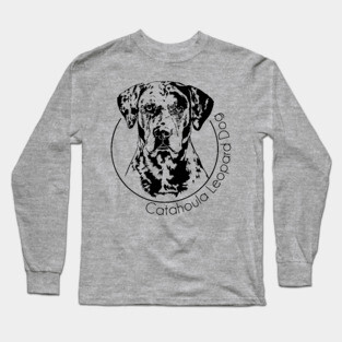 Catahoula Leopard Dog Portrait Long Sleeve T-Shirt