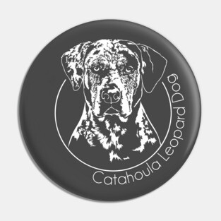 Catahoula Leopard Dog Portrait Pin