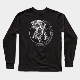 Catahoula Leopard Dog Portrait Long Sleeve T-Shirt