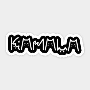 Cat Lettering Kamala Harris 2024 Sticker