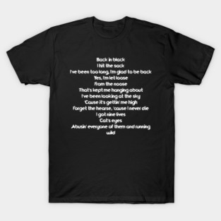 Back In Black T-Shirt