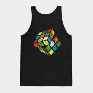 faded Rubik's cube Tank Top