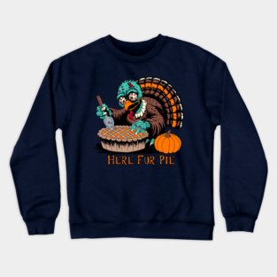 Zombie Turkey Wants Pumpkin Pie Crewneck Sweatshirt