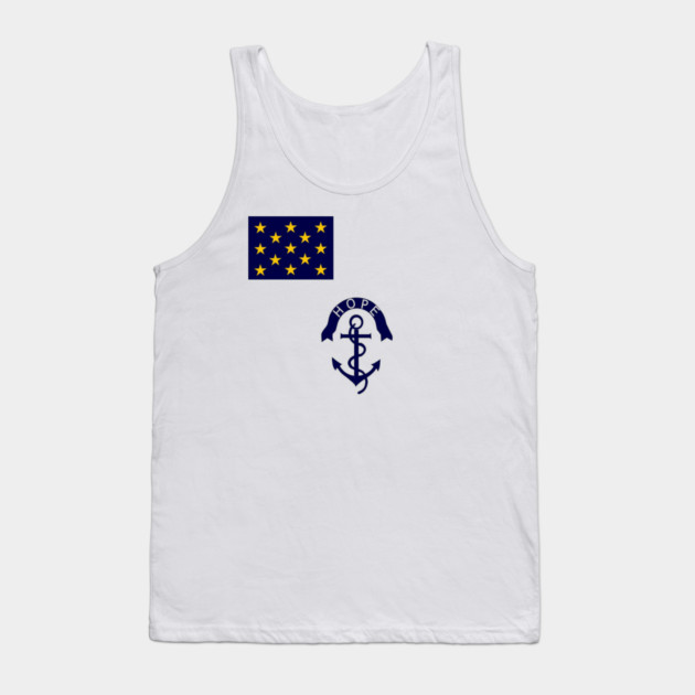 Rhode Island Regimental Flag Tank Top by American Revolution Podcast