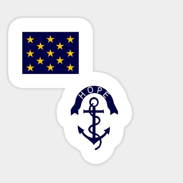Rhode Island Regimental Flag Sticker by American Revolution Podcast