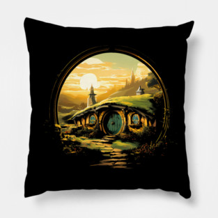 hobbit hole Pillow