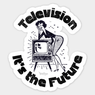 Retro Television It's the Future 1950s Retro Advertising Sticker