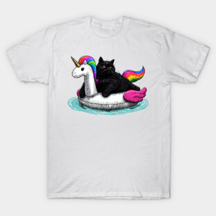 Chonky Cat Rainbow Unicorn Floatie T-Shirt