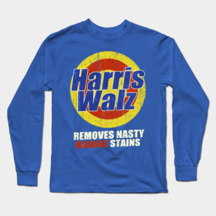 Harris Walz removes Nasty orange stains Long Sleeve T-Shirt