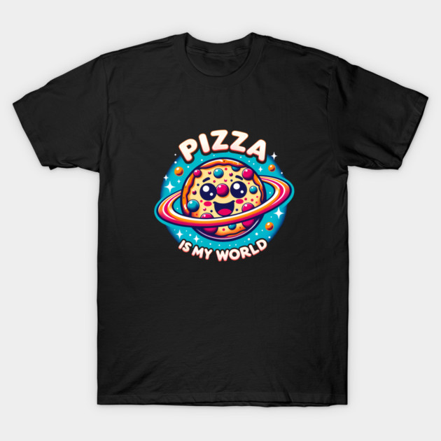 Pizza is my World, Funny Pizza Lover T-Shirt by logiamerch