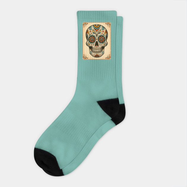 Dia de los Muertos Tarot Socks by HolidayBug