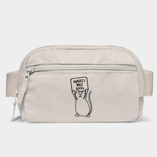 Cute Cat and Harris Walz 2024 Sign Bag