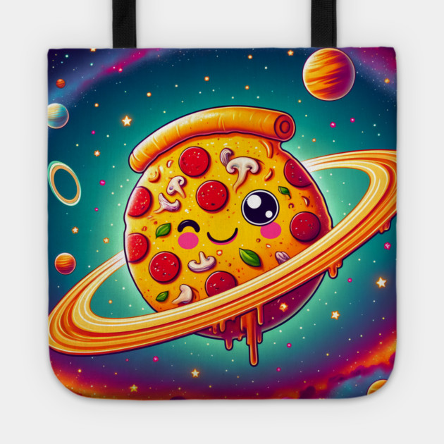 Pizza is my Universe, Funny Pizza Lover Tote by logiamerch