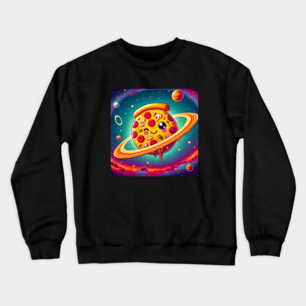 Pizza is my Universe, Funny Pizza Lover Crewneck Sweatshirt by logiamerch