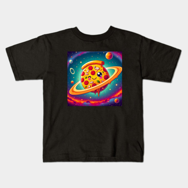 Pizza is my Universe, Funny Pizza Lover Kids T-Shirt by logiamerch
