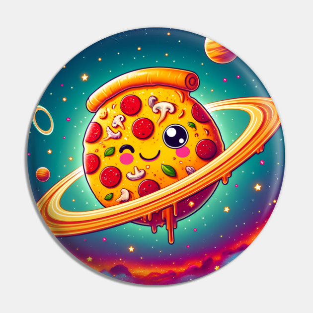 Pizza is my Universe, Funny Pizza Lover Pin by logiamerch
