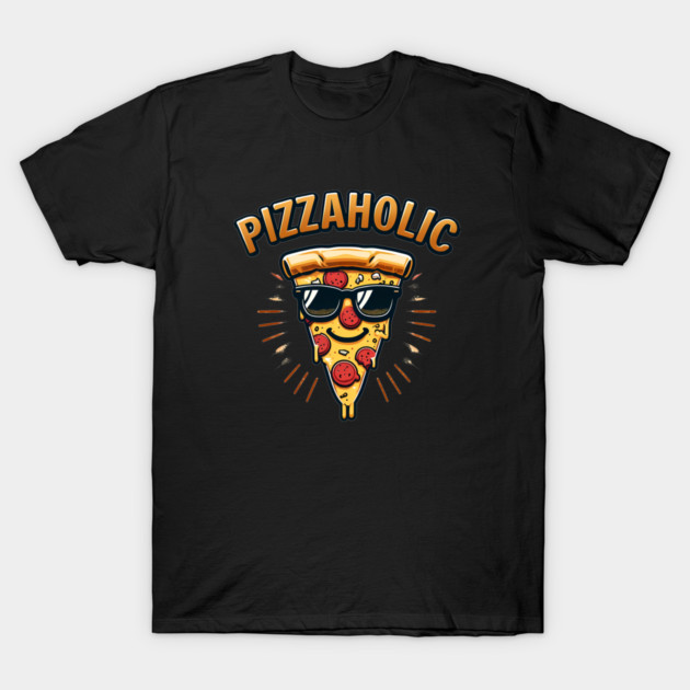 Pizza-Holic, Funny Pizza Lover T-Shirt by logiamerch