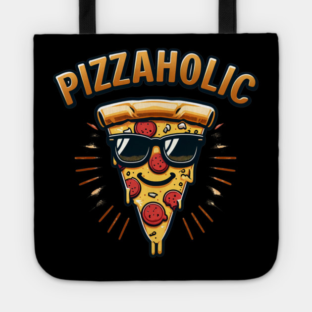 Pizza-Holic, Funny Pizza Lover Tote by logiamerch