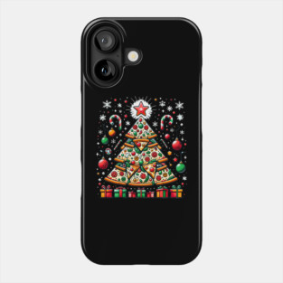 Xmas Tree with Pizza, Funny Pizza Lover Phone Case