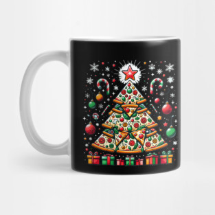 Xmas Tree with Pizza, Funny Pizza Lover Mug