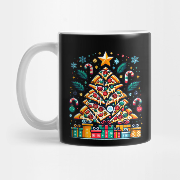 Xmas Tree with Pizza, Funny Pizza Lover by logiamerch