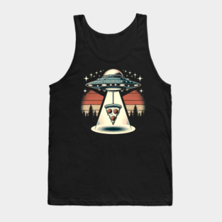 Funny Pizza Ufo, Pizza Lover Tank Top