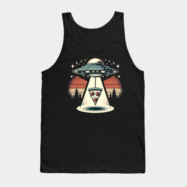 Funny Pizza Ufo, Pizza Lover Tank Top by logiamerch