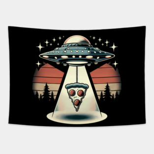 Funny Pizza Ufo, Pizza Lover Tapestry