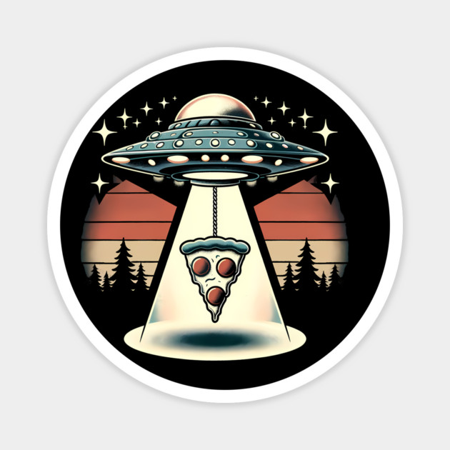 Funny Pizza Ufo, Pizza Lover Magnet by logiamerch