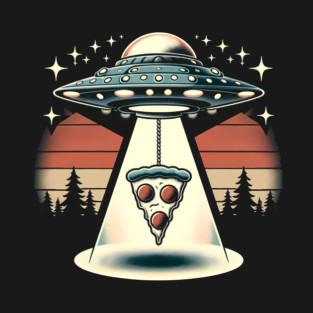 Funny Pizza Ufo, Pizza Lover T-Shirt