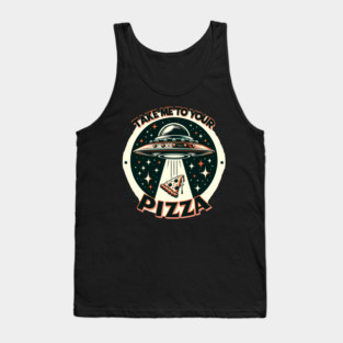 Funny Pizza Ufo, Pizza Lover Tank Top