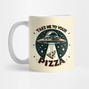 Funny Pizza Ufo, Pizza Lover Mug