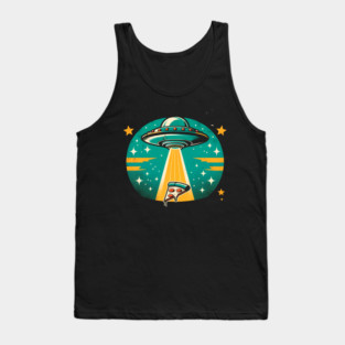 Funny Pizza Ufo, Pizza Lover Tank Top